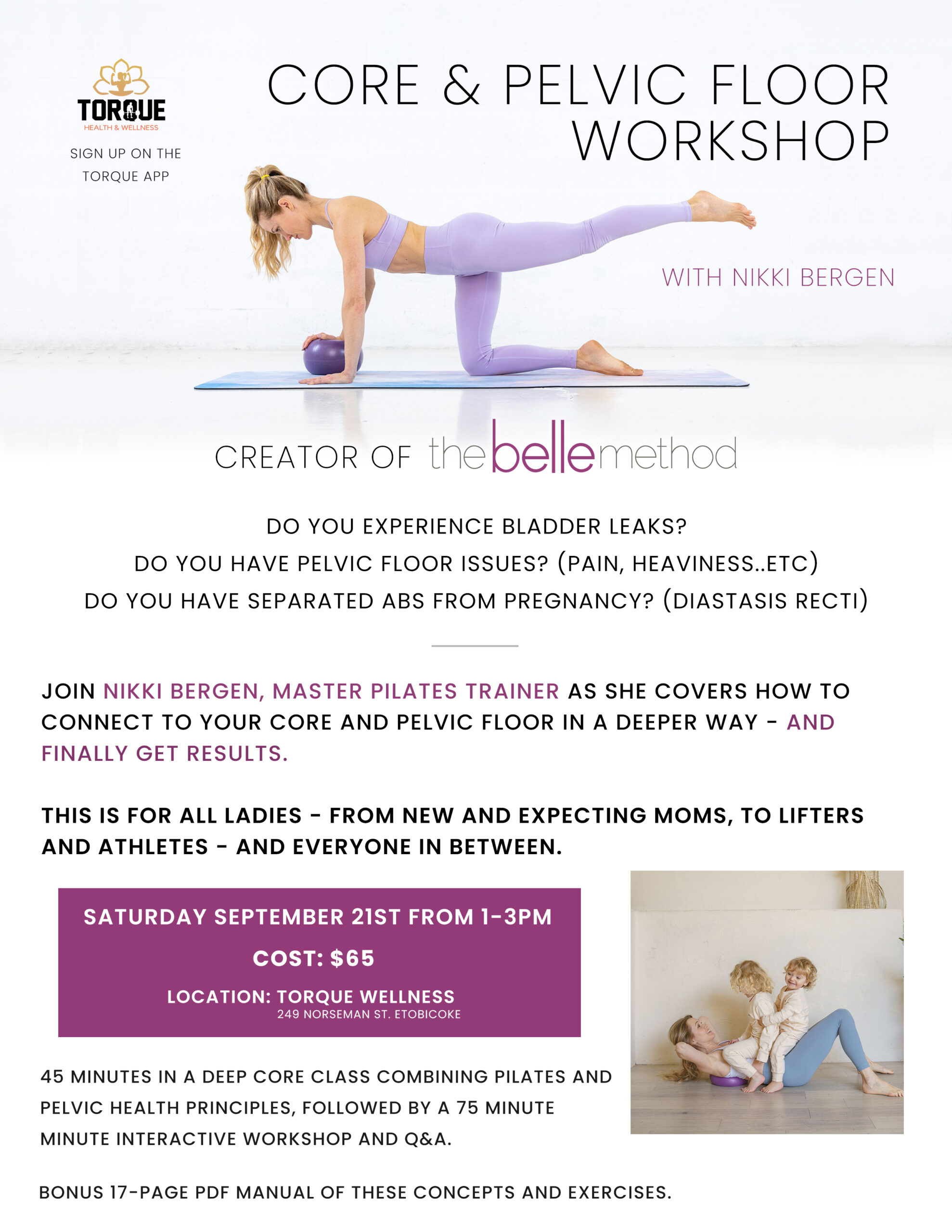 Workshops TORQUE HEALTH WELLNESS